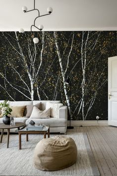 Image of Birch Trees 4 Wallpaper Birch Tree Wallpaper, Investment House, Trees Wallpaper, White Birch Trees, Scandinavian Wallpaper, Quality Wallpaper, 4 Wallpaper, Vintage Pattern Design, Birch Trees