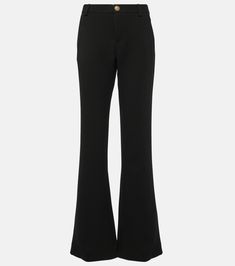 Classic Flare Dress Pants For Workwear, Flared Wide Leg Pants With Pressed Crease For Work, Classic Flare Workwear Bottoms, Classic Flare Pants For Workwear, Classic Flare Pants For Office, Classic Office Flare Pants, Classic Flare Pants For The Office, Classic Flare Wide Leg Work Pants, Classic Flare Wide Leg Pants For Work