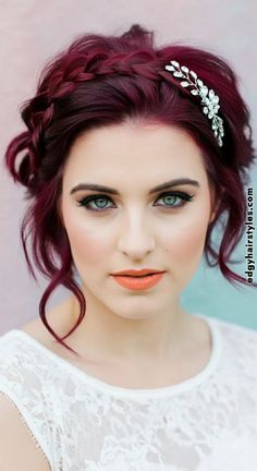 Bridal Hairstyle For Short Hair, Bridal Hairstyles For Short Hair, Modern Updo, Romantic Waves, Hairstyle For Short Hair, Hairstyle For Short, Unique Braids, Elegant Updos, Ball Hairstyles