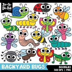 the back yard bugs clip art is an easy and fun way to decorate with kids's artwork