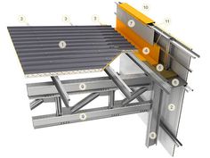 an image of a metal structure with instructions on how to install it and where to put the