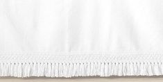 image 0 Affordable Nursery Furniture, White Bed Skirt, Macrame Fringe, Tassel Curtains, Crib Skirt, Custom Shower Curtains, Crib Skirts, White Flat, White Tassel