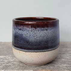 Handmade pottery by Michelle van Andel | Glazed with Amaco Potter's Choice Light Sepia over Temmoku. Clay body is Sibelco K110. This tumbler is glazed with 3 coats of Temmoku… | Instagram Functional Pottery, Pottery Ceramics, Glazes For Pottery, Wheel Thrown, Handmade Pottery, Color Combos, Art Work, Stoneware