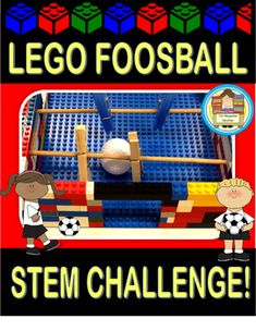 Looking for a great culminating activity for your unit on Forces and Motion? Have your students create their own foosball game out Lego bricks! This Stem Challenge contains: - Step by step instructions with pictures on how to make a Lego foosball box - An investigative questions worksheet with a fi... Lego Stem Challenge, Forces And Motion, Engineering Challenges, Engineering Challenge, Stem Classroom