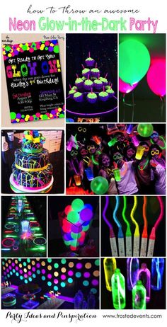 neon glow in the dark party