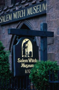 salem witch museum sign in front of the entrance