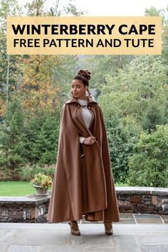 Cape Cloak Pattern, Cape With Sleeves Pattern, Wool Cloak Pattern, Free Cloak Pattern Hooded Capes, Viking Cape Pattern, Victorian Cape Pattern, Hooded Cape Pattern Free, Cape Sewing Pattern Free, Diy Hooded Cape