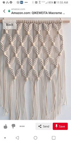 an image of a macrame hanging on a wall with the caption amazon com