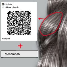 an image of a woman's hair with the qr code highlighted on it