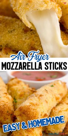 an image of air fryer mozzarella sticks