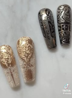 Romeo And Juliet Nails, Regency Nails, Ornamental Nails, Rococo Nails, Victorian Nails