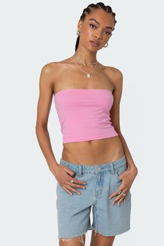 Basic Tube Top Tube Too, Pink Tube Top, Top Strapless, No Closet, Summer Feeling, Womens Basic, Cute Fits, S Models, Tube Top