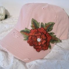 Trucker Baseball Vintage Cap Light Rose With Flower Trucker - Etsy Pink Flower-shaped Handmade Hats, Pink Handmade Flower Hat, Handmade Pink Flower Hat, Pink Vintage Adjustable Baseball Cap, Vintage Adjustable Baseball Cap For Spring, Flower-shaped Spring Hat For Gifts, Pink Spring Hats For Gifts, Pink Hat For Spring Gift, Pink Spring Hat For Gift