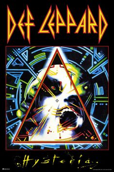 Def Leppard Hysteria Album Cover Heavy Metal Music Retro 80s Band Poster 12x18 Def Leppard Art, Vintage 80s Aesthetic, Def Leppard Poster, Def Leppard Albums, Def Leppard Wallpaper, Aesthetic Band, Arte Heavy Metal, Punk Mode, Def Leopard