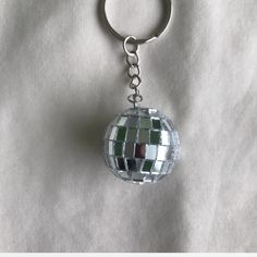 Silver disco ball keychain #disco #partyaccessories Disco Ball Keychain, Silver Disco Ball, Disco Ball, Party Accessories, Women's Accessories, 10 Things, Silver