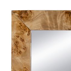 a mirror that is made out of wood