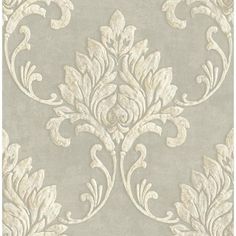 an elegant wallpaper design in beige and white