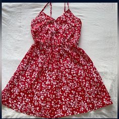 Shein Red Summer Dress, Size: Xs, Never Worn Red Summer Dress, Dresses Shein, Red Summer Dresses, Shein Dress, Shein Dresses, Summer Dress, Summer Dresses, Mini Dress, Womens Dresses