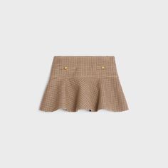 mini skirt in double houndstooth wool Celine Dress, Kim Young-dae, Ruffled Mini Skirt, Wool Mini Skirt, Outfit Sets, High Fashion, Skirt Set, Mini Skirt, Ready To Wear