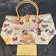 Nwot Disney Dooney And Bourke Leather Tote Bag From 2011, Never Used, Carefully Stored. Disney Dooney, Old Disney, Dooney And Bourke, Disney Merchandise, Dooney & Bourke Bags, Dooney & Bourke, Leather Tote Bag, Dooney Bourke, Leather Tote