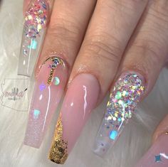 ❤️kookie precious❤️ Glitter Bling Nails, Acrylic Coffin Nails, Short Acrylic, Acrylic Coffin, Coffin Nails Long, Nails Polish, Glam Nails, Nail Jewelry, Nail Nail