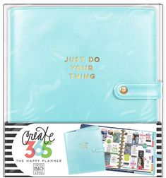 a blue planner book with the words just do your thing on it and an image of a