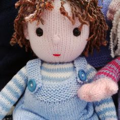 The Poppet Dolls Knitting pattern by Pat Alinejad Gypsycream Poppet Dolls, Fabric Toys Diy, Knitting Clothes Patterns, Miniature Knitting, Dolls Pattern