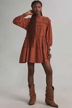 Anthropologie Uk, Sweater Season, Lace Panelled, Boho Blouses, Bohemian Dress, Premium Denim, Dress Collection, Effortless Style, Day Dresses