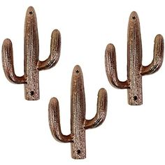 THE DESIGNS - Decorative, cactus wall hooks Its always the little details that set the tone in any home. With these rustic, western cactus coat hanger, your guests will imagine theyve wandered into a western house in the countryside. Note: Hardware not included. Cactus Wall Hooks Only. THE INSTALL: Urbalabs vintage Style Cactus Wall Hooks hooks are simple to install and each set of wall hooks simply needs a two screws and possibly dry wall mounts if needed. Install Hardware is not included in th Cactus Coat Rack, Boho Western Bathroom, Vintage Western Decor, Western House, Western Bathroom Decor, Western Bathroom, Ranch House Decor, Alternative Decor, Rust Paint