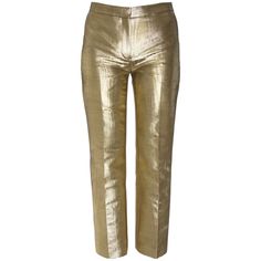 Cigarette pants in gold metallic moiré.Italian-made pants are designed with a slim cigarette-leg silhouette. Slim-leg silhouetteConcealed front hook and zip closurePlead front panelTwo side pocketsOne back pocketCropped lengthComposition: 52% Cotton, 35% Silk, 13% Metalized PolyesterLining: 100% CuproMade in Italy The Bronx New York, Muar, Gold Silk, Crop Pants, Tea Dress, Slim Legs, Grey Jean, Cropped Pants, Birmingham