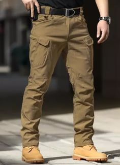 Brown Pants With Side Pockets For Outdoor Activities, Brown Work Pants With Pockets For Outdoor, Khaki Pants With Pockets For Outdoor Work, Khaki Straight Leg Pants For Outdoor Work, Outdoor Khaki Pants, Bulletproof Clothing, Tactical Wear, Quick Dry Pants, Mens Work Pants