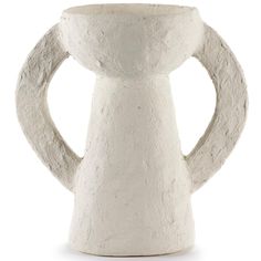 PRICES MAY VARY. Title: Serax Decorative Vase with Handles | Earth interior accessories by Marie Michielssen | White Paper Mache Home Decor Living Room on Coffee Table | Kitchen Decorations | Entryway Table Decor Shelf Pot L. Product Type: Categories > Home Décor Products > Vases Coffee Table Kitchen, Vase Noir, Entryway Table Decor, Paper Vase, 3d Modelle, Papel Mache, Vase Centerpieces, Shelf Decor, Paper Mache