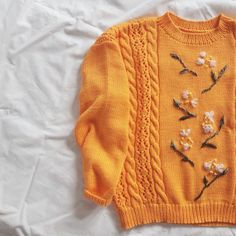 Cute Yellow Sweater, Orange Sweater Aesthetic, Mello Aesthetic, Wizard Fashion, Cute Feminine Outfits, Sweet Board, Cottage Core Outfit, Aesthetic Sweaters, Character Clothing