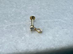 Brand new  ❗️This is for one earring only ✔️Ideal for any cartilage or second and third piercings 👌🏼 Perfect for sensitive ears Brand new  *This is a laret flat back that screws on from the front COLOURGold with Clear Cubic Zirconia SIZE - Material14K Gold Plated S925 Sterling Silver Weight1.6 g 💌 Price includes Free untracked shipping within Australia Cool Cartilage Piercings, Gold Tragus Jewelry, Gold Cartilage Earring, Gold Cartilage Earrings, Tragus Jewelry, Tragus Conch, Conch Earring, Cartilage Earrings, Screw Back Earrings