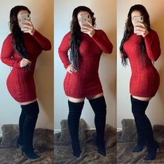 Sweater Dress Red Bodycon Mini Dress For Winter, Chic Red Mini Sweater Dress, Chic Red Fitted Sweater Dress, Casual Red Winter Bodycon Dress, Casual Red Bodycon Dress For Winter, Casual Red Bodycon Winter Dress, Red Fitted Sweater Dress For Party, Red Sweater Dress For Spring Party, Fitted Red Sweater Dress For Party