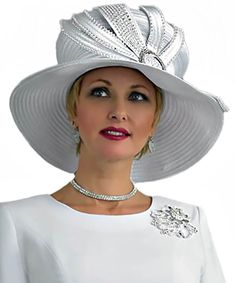 Lily and Taylor H110 1 piece HAT Color: Gold, Lavender, Navy, Pink, Silver, White Church Suits And Hats, Dress Fur, Classy Hats, Women Church, Church Suits, Elegant Hats, Suit Dress, Church Hats, Elegant Dresses For Women