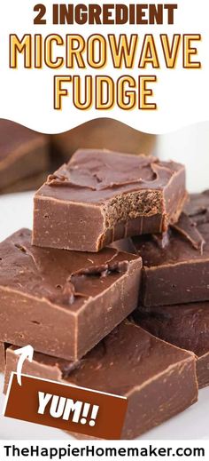 two ingredient microwave fudge is the best way to make chocolate fudge at home