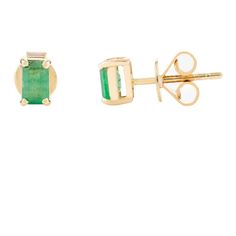 Tiny Baguette Cut Emerald Stud Earrings in 14K Gold to make a statement with your look. You shall need stud earrings to make a statement with your look. These earrings create a sparkling, luxurious look featuring baguette cut emerald. Emerald enhances intellectual capacity of the person.  Designed with baguette cut emerald making earrings in solid gold to make you stand out of the crowd. This is a perfect May Birthstone Jewelry also perfect Engagement Gift, Bridal Shower Gift, Women Gift, Mother Gift, Gift For Sister, Mother Daughter Gift, Bride To Be Gift, Bridesmaid Gift, Wedding Gift, Anniversary Present, Engagement Gift, or any Holiday Gift for Mother, Sister, Daughter, Grandma, Fiancé, Girlfriend, Valentine, Family or Friend on your list.  PRODUCT DETAILS :-  Material - 14K Solid Yell Earrings To Make, Emerald Stud Earrings, Perfect Engagement Gifts, Emerald Earrings Studs, Mother Daughter Gifts, Making Earrings, Emerald Gemstone, Baguette Cut, Bridal Shower Gifts