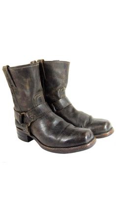 Motorcycle Boots Price: $195 Our shorter Harness Boot sports that same great American flair with definitive O-ring, straps and studs. Made in the USA.