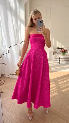 Summer Classy Dress, Formal Day Wedding Guest Dress, Elegant Summer Dresses For Wedding Guest, Pink Wedding Dress Guest, Cute Dresses For Weddings Guest, Pink Dress For Wedding Guest, Brunch Ideas Outfit, Summer Wedding Dress Guest, Formal Dresses Spring