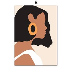 an african woman with earphones on her head and the word e in front of it