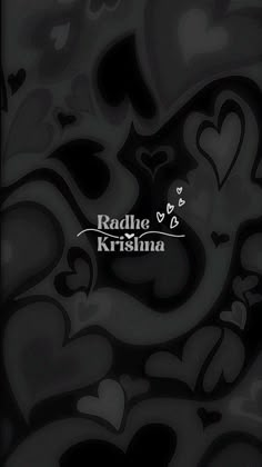 the cover to radhe krishna's new album is shown in black and white