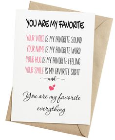 you are my favorite greeting card