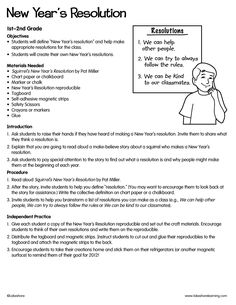 the new year's resolution worksheet for students to learn how to write