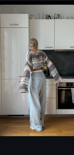 Crochet Long Sleeve Top Outfit, Streetwear Crochet, Diy Vetement, Crochet Fashion