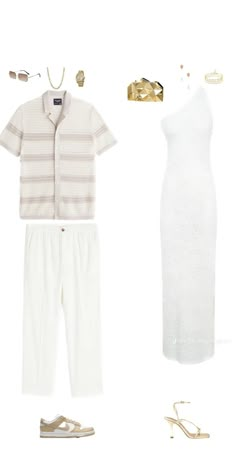 All White Couple Outfits, Jd Outfits, Outfits For Spain, Coordinates Outfits