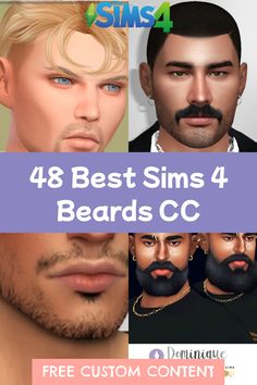 Find the perfect facial hair for your male Sims with top Sims 4 beards CC, featuring styles from rugged to refined. Click here for inspiration. Sims 4 Beards Cc, Sims 4 Beard Cc, Sims 4 Beard, Hair Grower, Male Sims, Perfect Beard, Beard Look, Best Sims, Beard Care