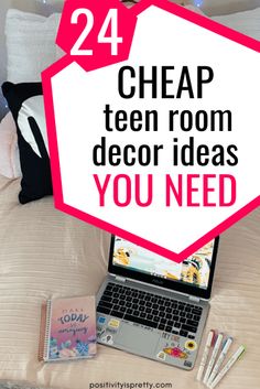 Looking for the cutest teen room decor!? This room decor is affordable and perfect for teen girls! DIY, aesthetic, bedroom, teenagers, dream bedroom Teenage Tv Room Ideas, Diy Teenage Room Decor Ideas, Diy Teenage Girl Room Decor, Diy Teen Girl Room Decor, Affordable Room Decor Ideas, Cool Room Ideas Teenagers, Teen Room Decor Girl, Teen Room Decor Aesthetic, Teen Room Aesthetic