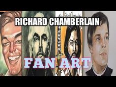 three different pictures with the words, richard chamberlain fan art