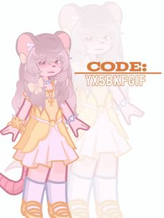 an anime character is standing next to another character in front of the caption that says code yybkfl